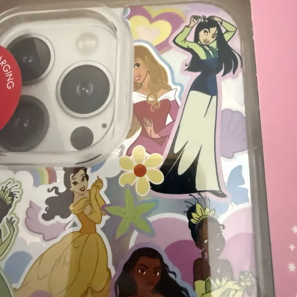 Disney Princess iPhone 16 Pro Max Case Holographic Aroura Mulan Bell Moana Tiana